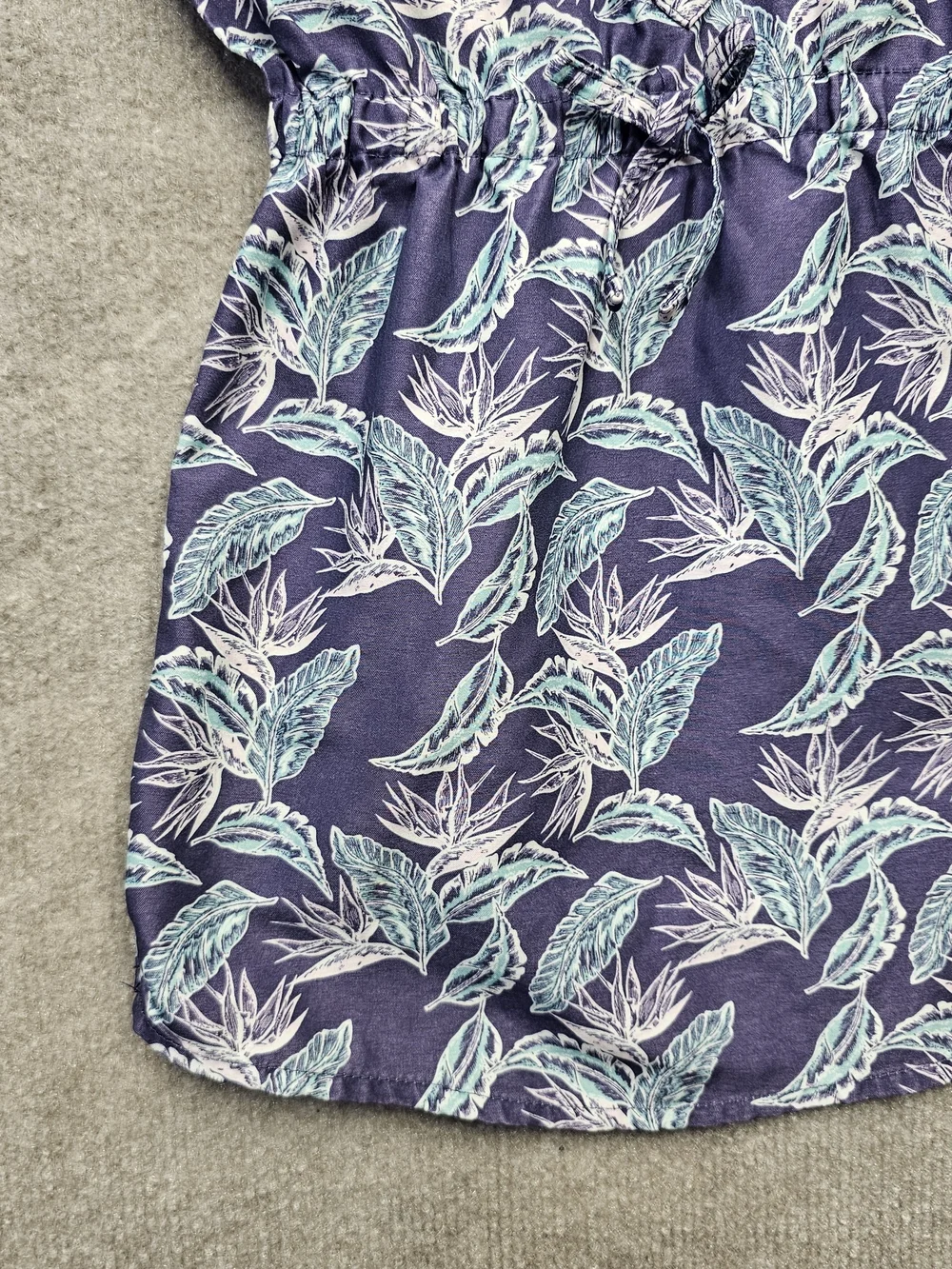 Magellan Outdoors Girls Size 5 Fishing Dress Purple Tropical Print UPF Vented